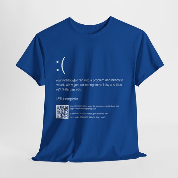 Funny computer death screen shirt original geek present, blue screen of death t-shirt parody global outage tee sysadmin present - Estelle Gift Shop