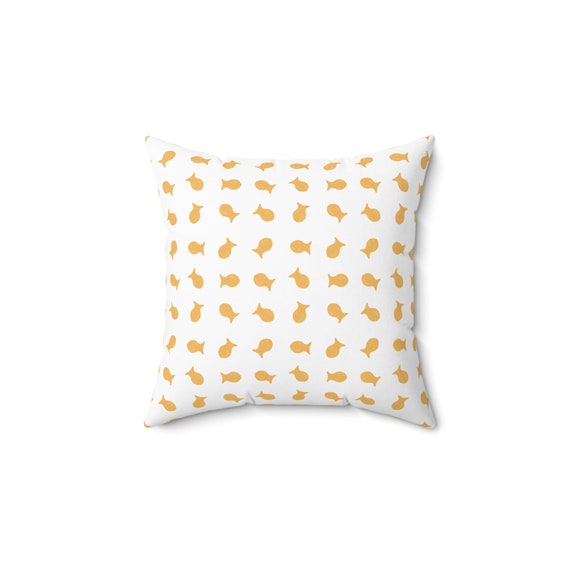 goldfish-crackers-pillow-playful-fish-cracker-thro goldfish crackers pillow, gold fish cracker throw pillow