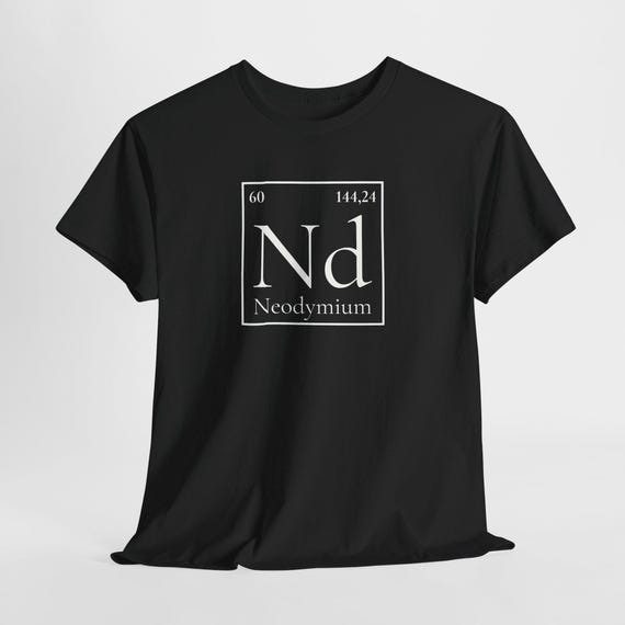 Neodymium shirt - Nd Periodic Table Element Black Tee